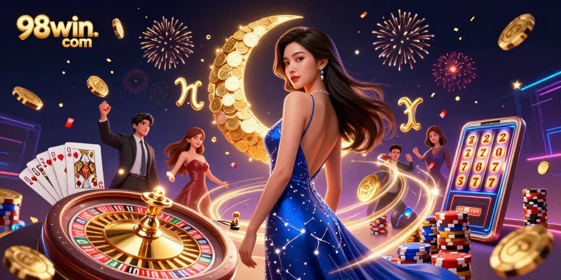 Experience exciting gaming thrills at 98win. com with a dazzling casino atmosphere, high stakes action, and vibrant energy.