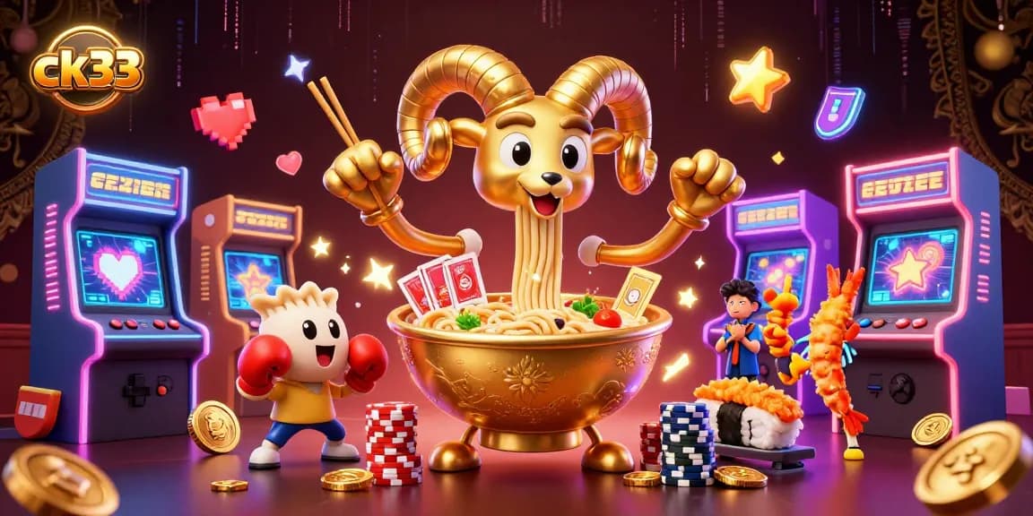 Engage in thrilling gaming strategies with ck33's colorful cartoon casino scene featuring unique characters.