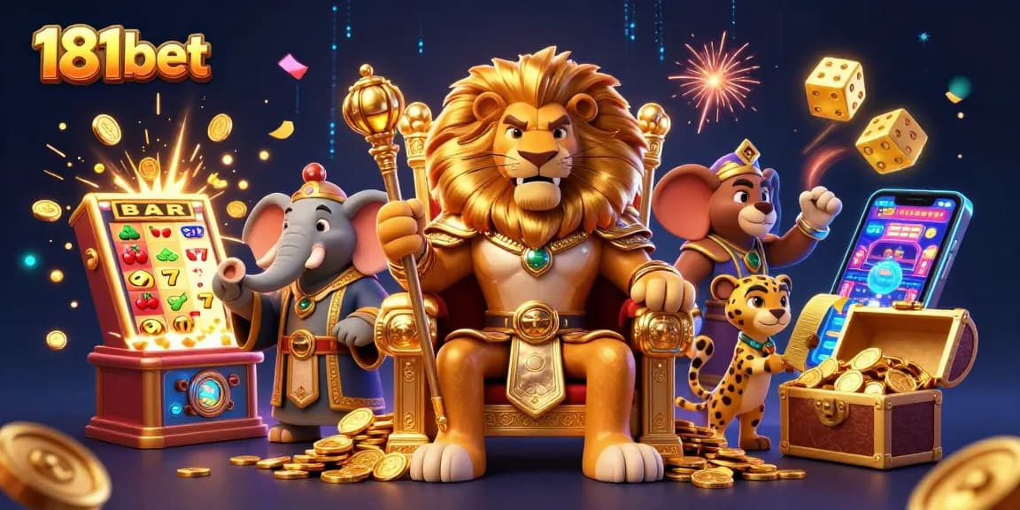 Experience exciting gaming with 181bet, featuring dynamic characters and vibrant casino elements.