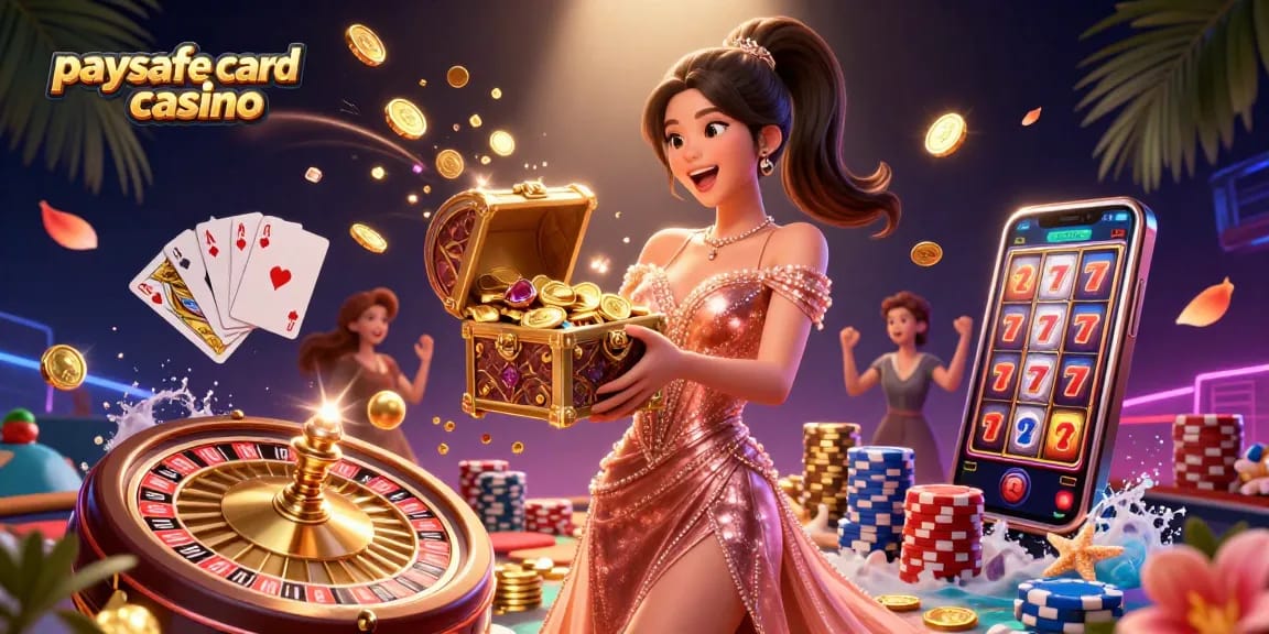 Erleben Sie die Aufregung des Paysafe Card Casinos mit lebendigen Schätzen und dynamischen Spielelementen.