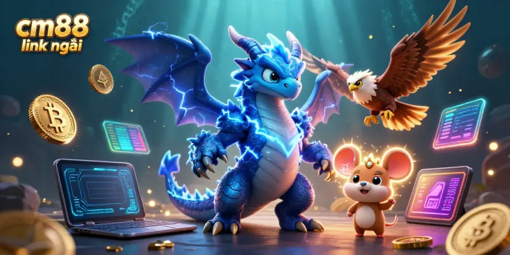 Experience thrilling gameplay with cm88 link mới, featuring dynamic casino elements and vibrant characters.