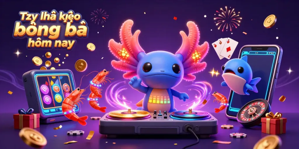 Engaging Tỷ lệ kèo bóng đá hôm nay action with a vibrant 3D casino scene showcasing unique characters and gambling elements.