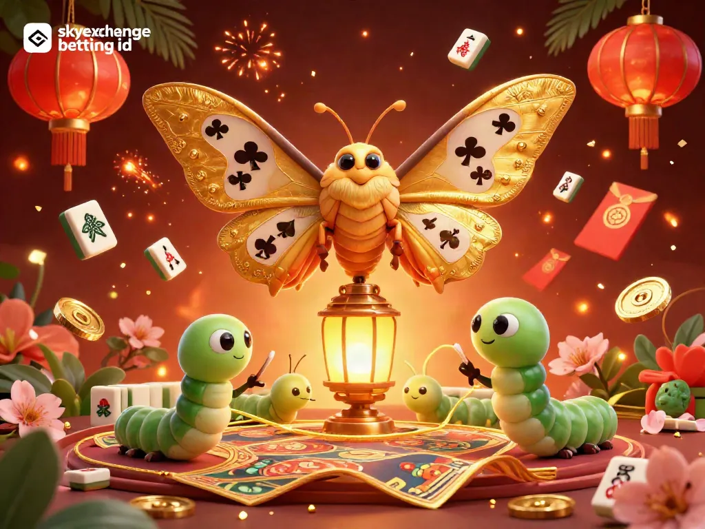 Win big with skyexchange betting id in a vibrant casino-themed illustration rich in detail.