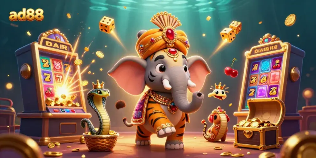 Experience the excitement of ad88 through vibrant scenes of winnings and dynamic casino gameplay.