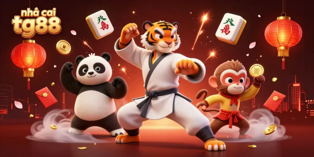 Experience thrilling gameplay with Nhà cái tg88 in a vibrant, detailed 3D illustration of casino elements.