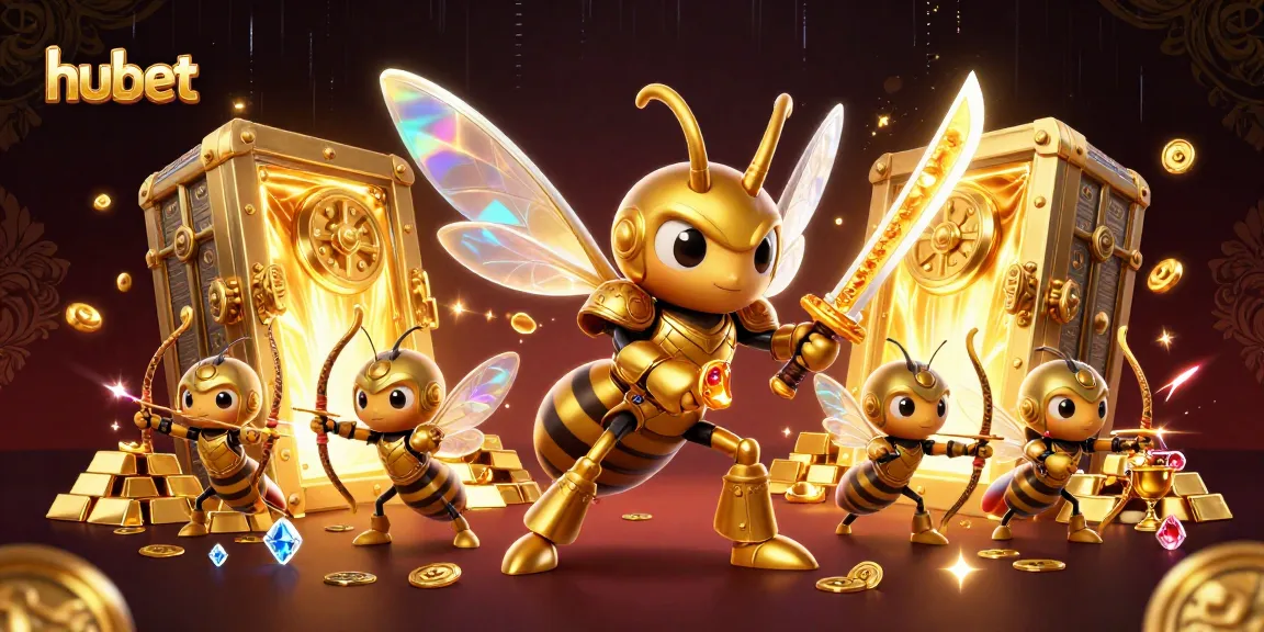 Experience exhilarating wins at hubet with a vibrant gaming atmosphere, featuring dynamic 3D characters and sparkling gems.