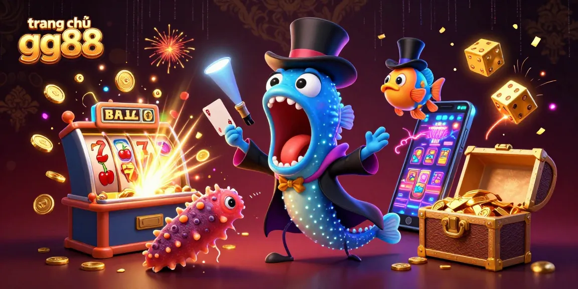 Experience the magic at trang chủ gg88 with a vibrant illustration showcasing thrilling casino elements.